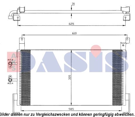 AKS DASIS Конденсатор, кондиционер 522054N